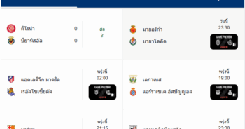 ตารางแข่งทีม ลาลีก้า